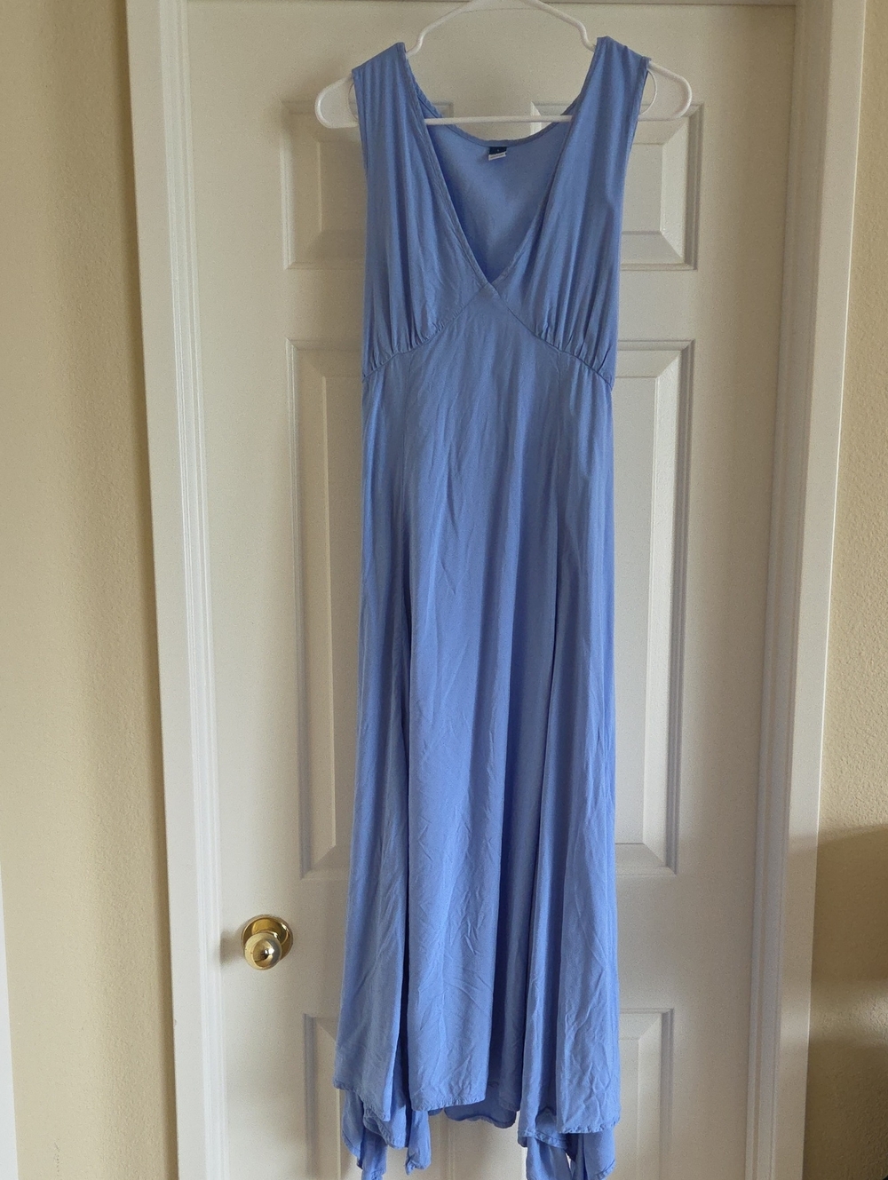 Old Navy Tie-Back Maxi Slip Dress Blue Large Like New